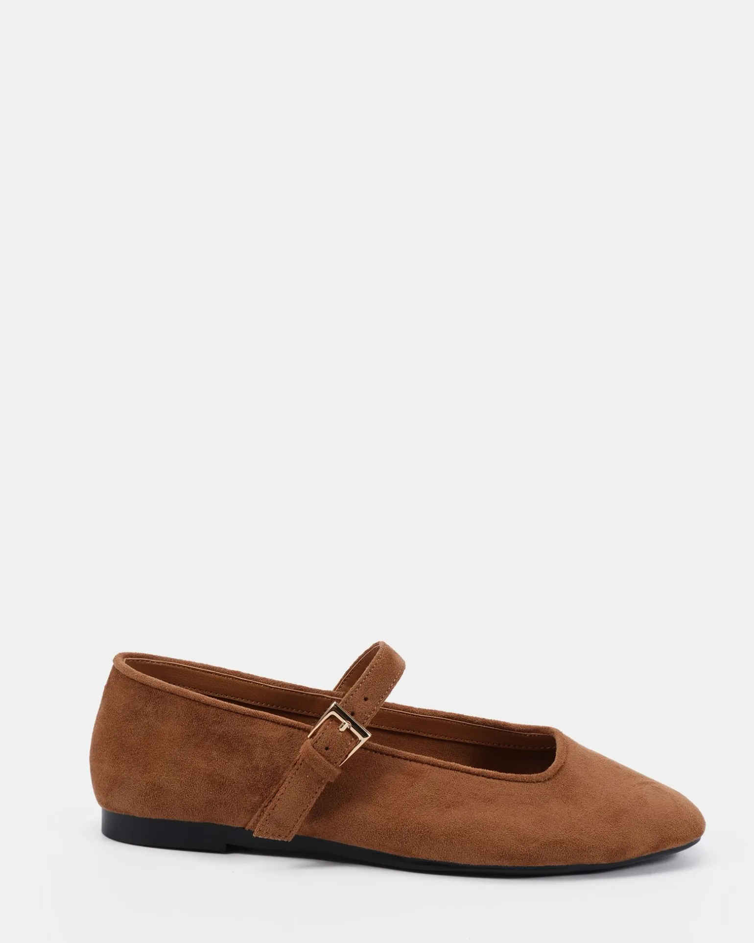 CALMLY Caramel Suede Ballet Flats