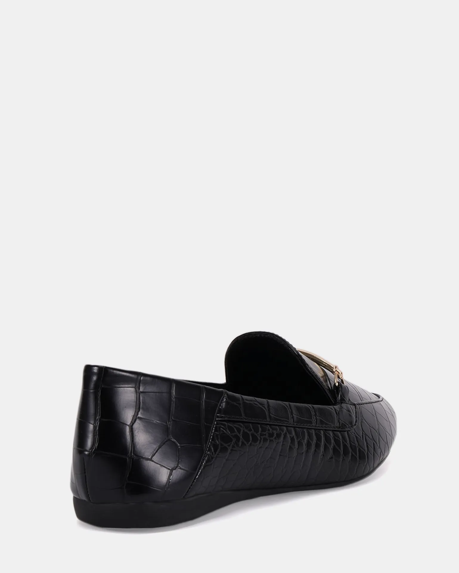 CANTERO Black Croc Ballet Flats
