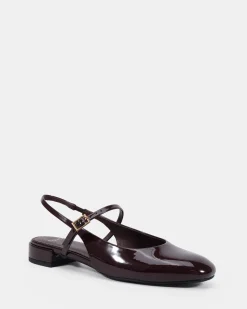 CAPABLE ESPRESSO PATENT Ballet Flats