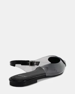 CARESS Black Patent Ballet Flats