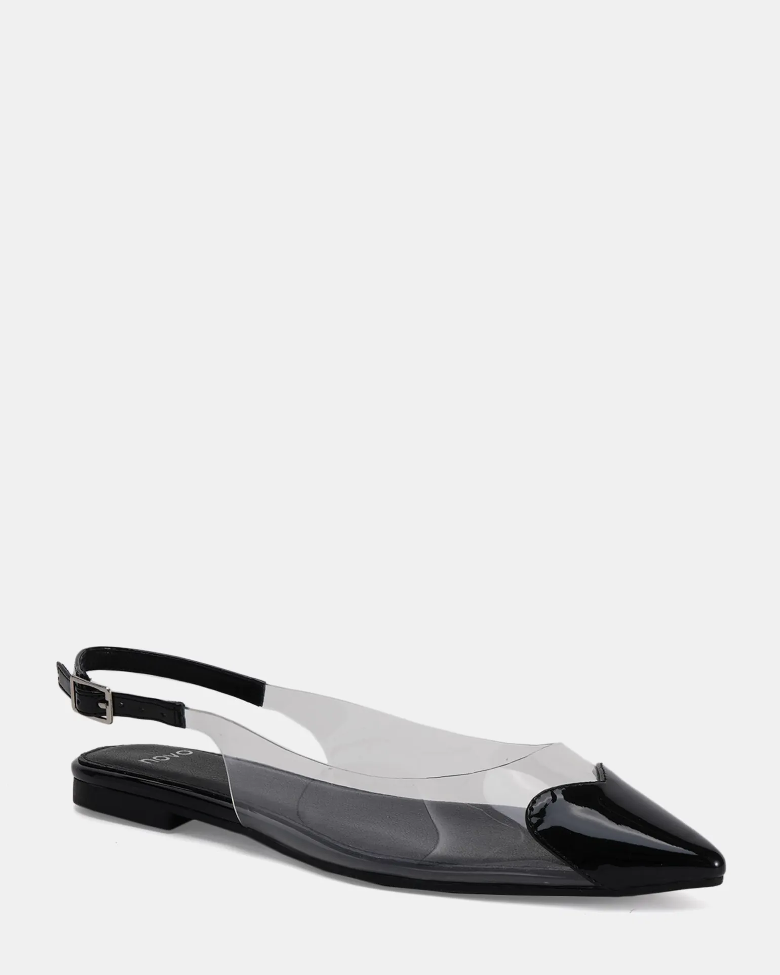 CARESS Black Patent Ballet Flats