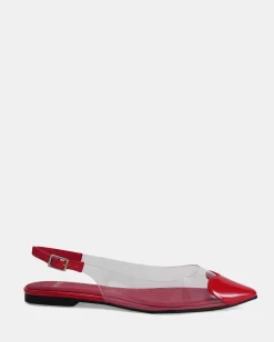 CARESS Red Patent Ballet Flats
