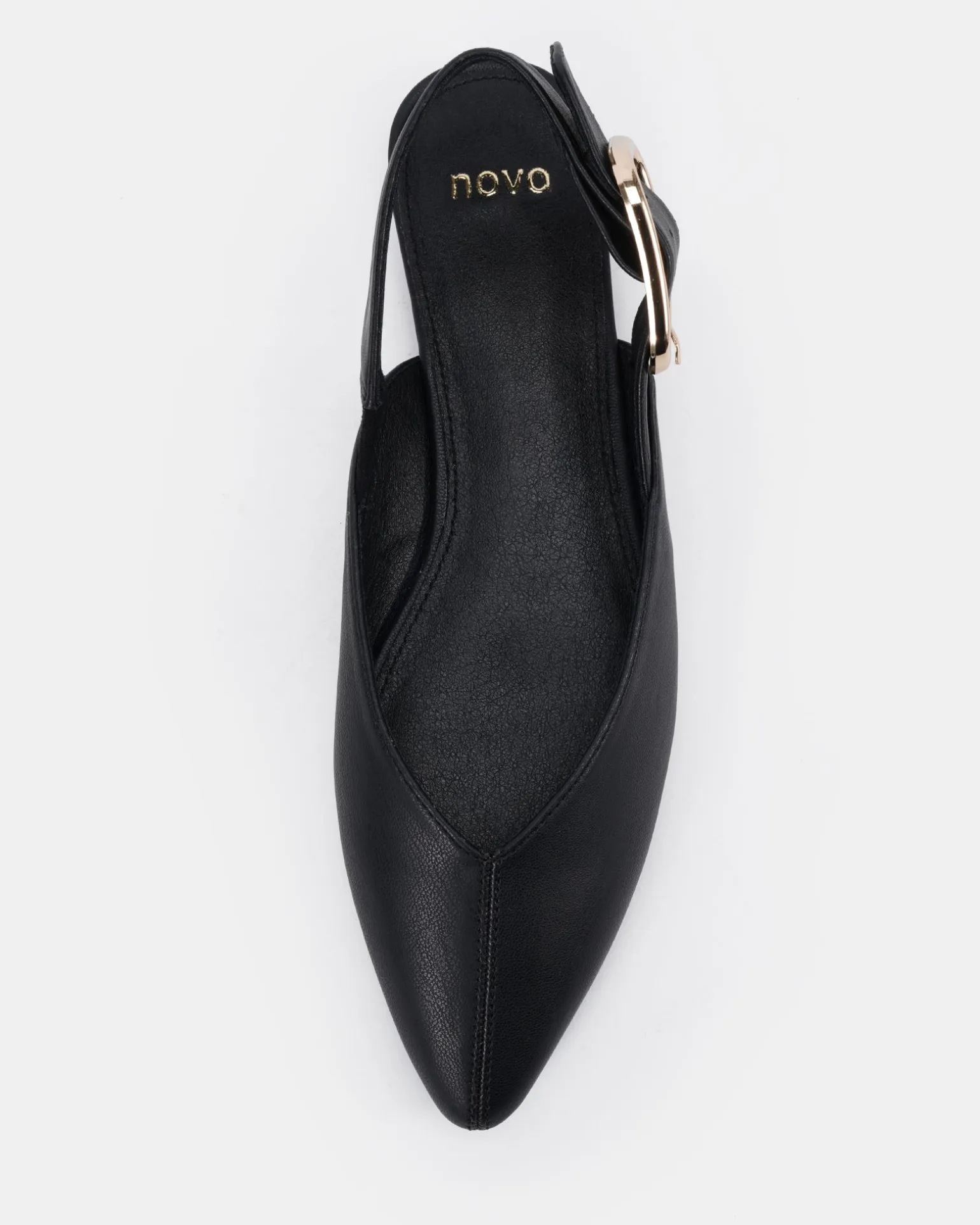 CARITAS Black Smooth Ballet Flats