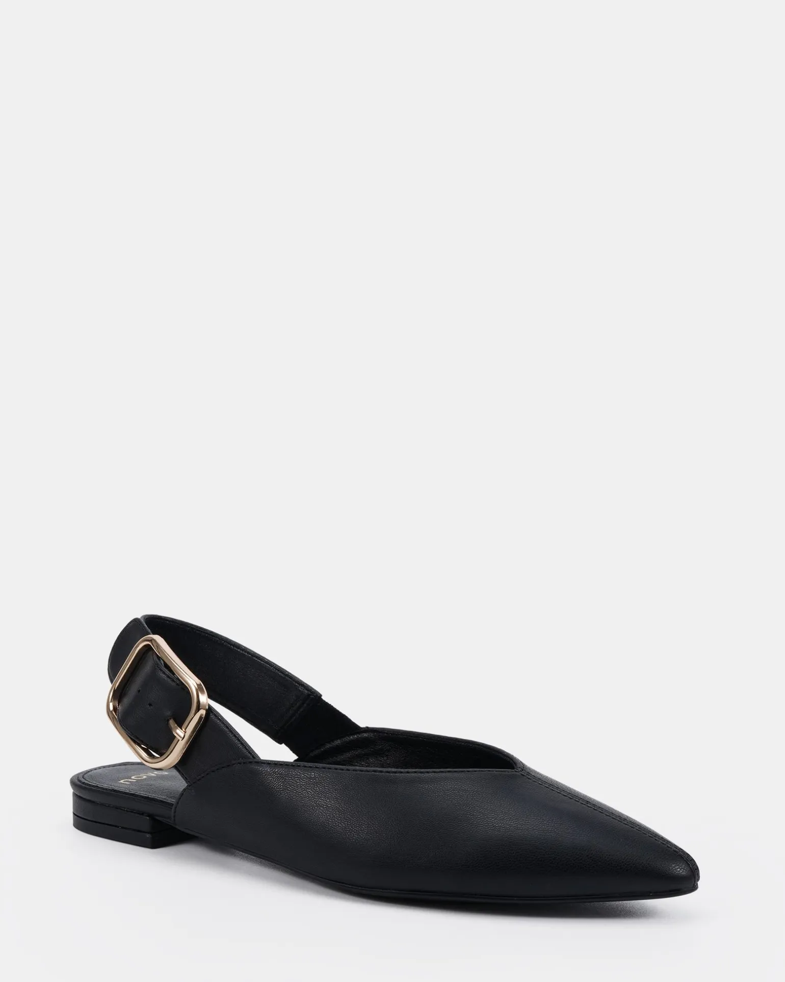 CARITAS Black Smooth Ballet Flats
