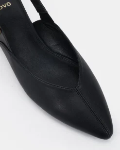 CARITAS Black Smooth Ballet Flats