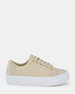 CARL BEIGE Lace Up Sneakers