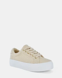 CARL BEIGE Lace Up Sneakers