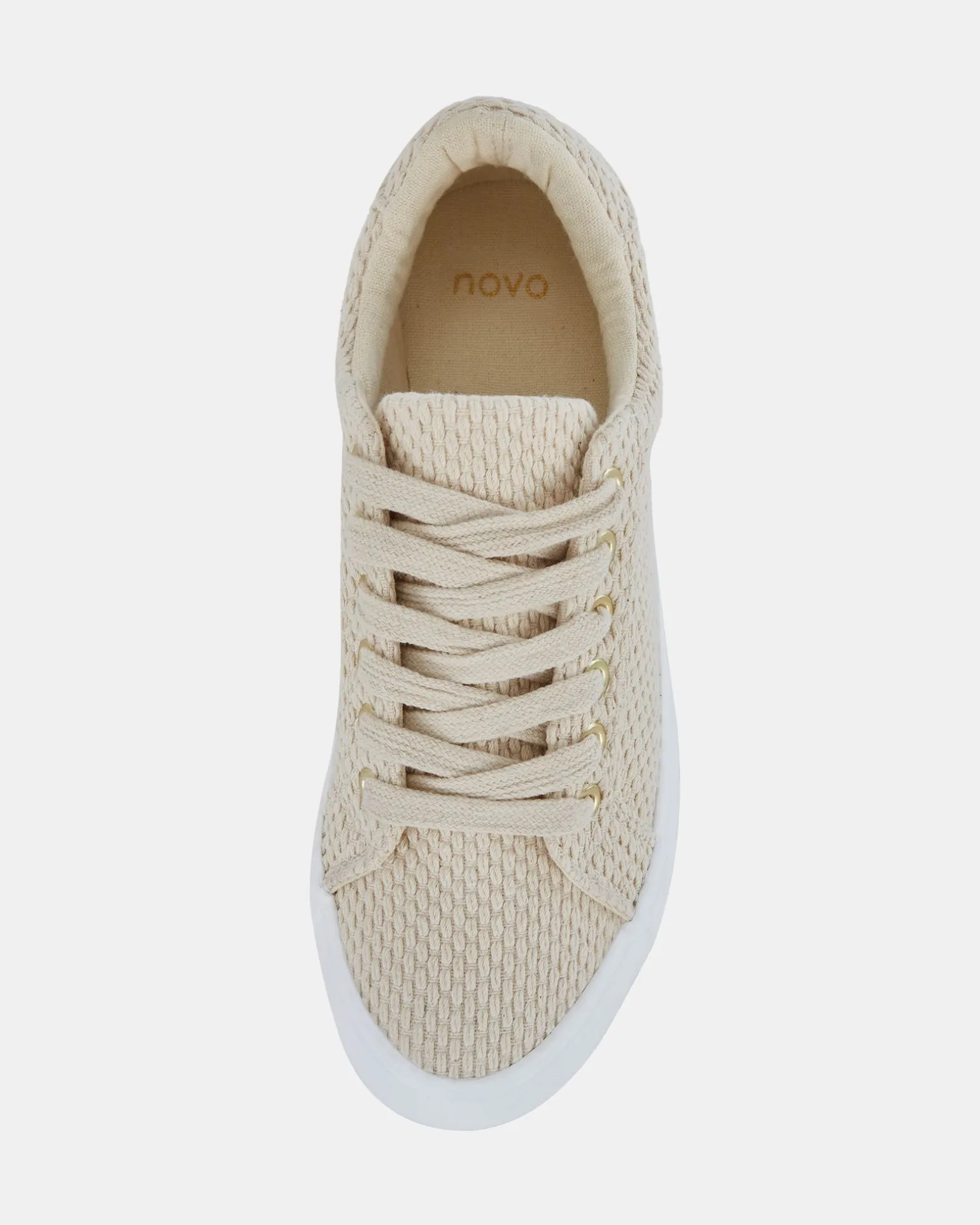 CARL BEIGE Lace Up Sneakers