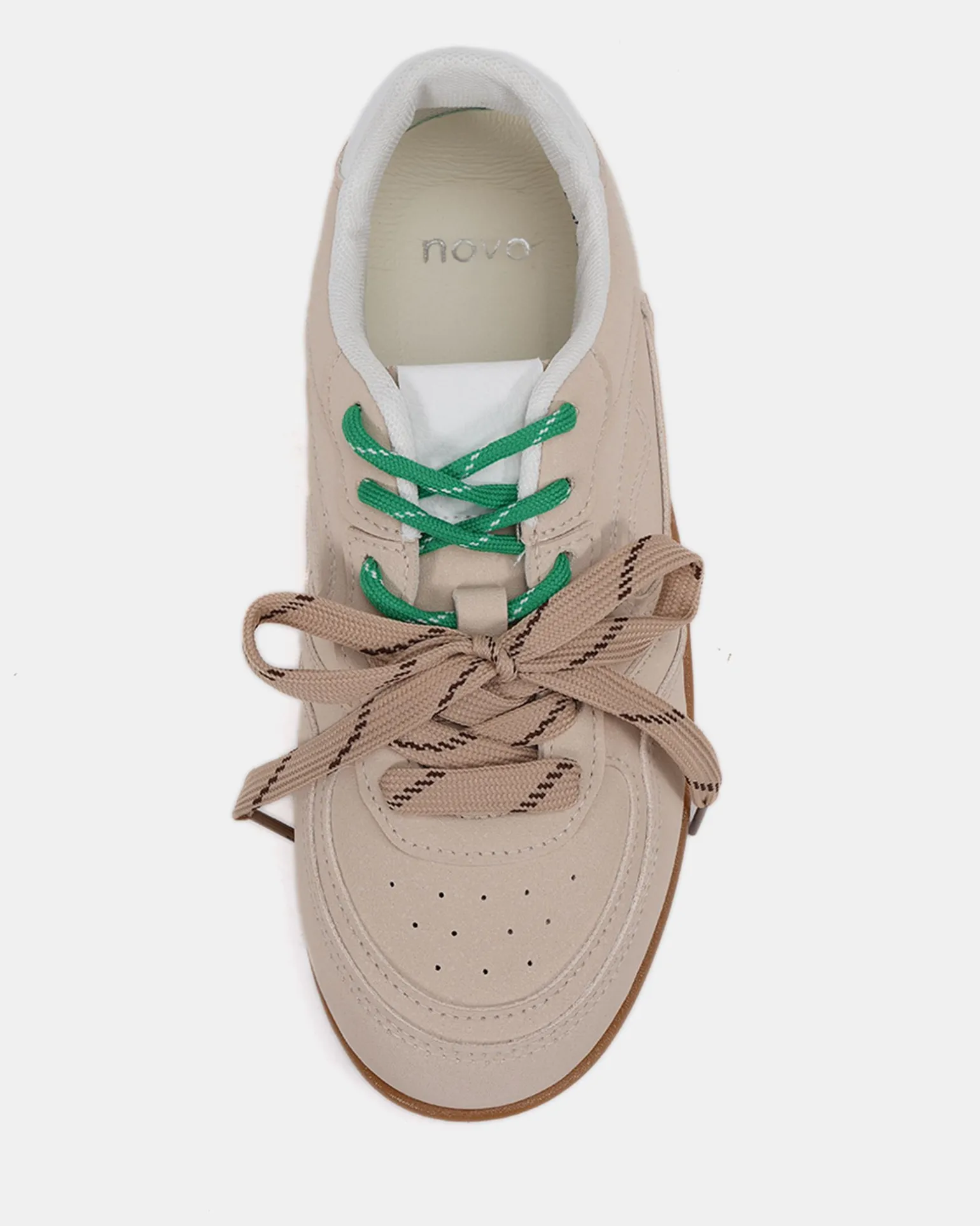 CAROOSO BEIGE Lace Up Sneakers