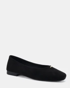 CENT Black Suede Ballet Flats