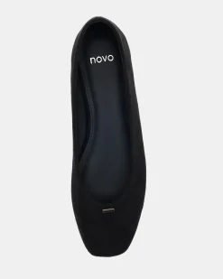 CENT Black Suede Ballet Flats