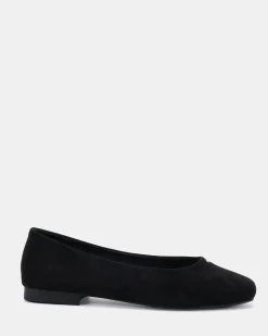 CENT Black Suede Ballet Flats
