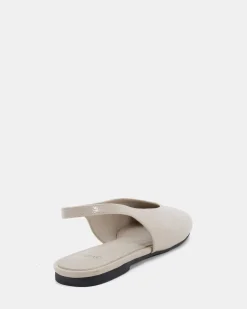 CHADWICK Cream Crinkle Patent Ballet Flats