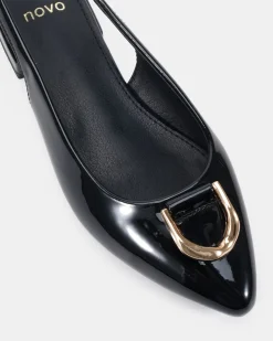 CHILLY Black Patent Ballet Flats