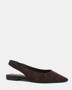 CHIP ESPRESSO SUEDE Ballet Flats