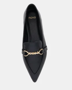 CLEVE Black Smooth Ballet Flats