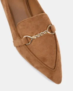 CLEVE Caramel Suede Ballet Flats
