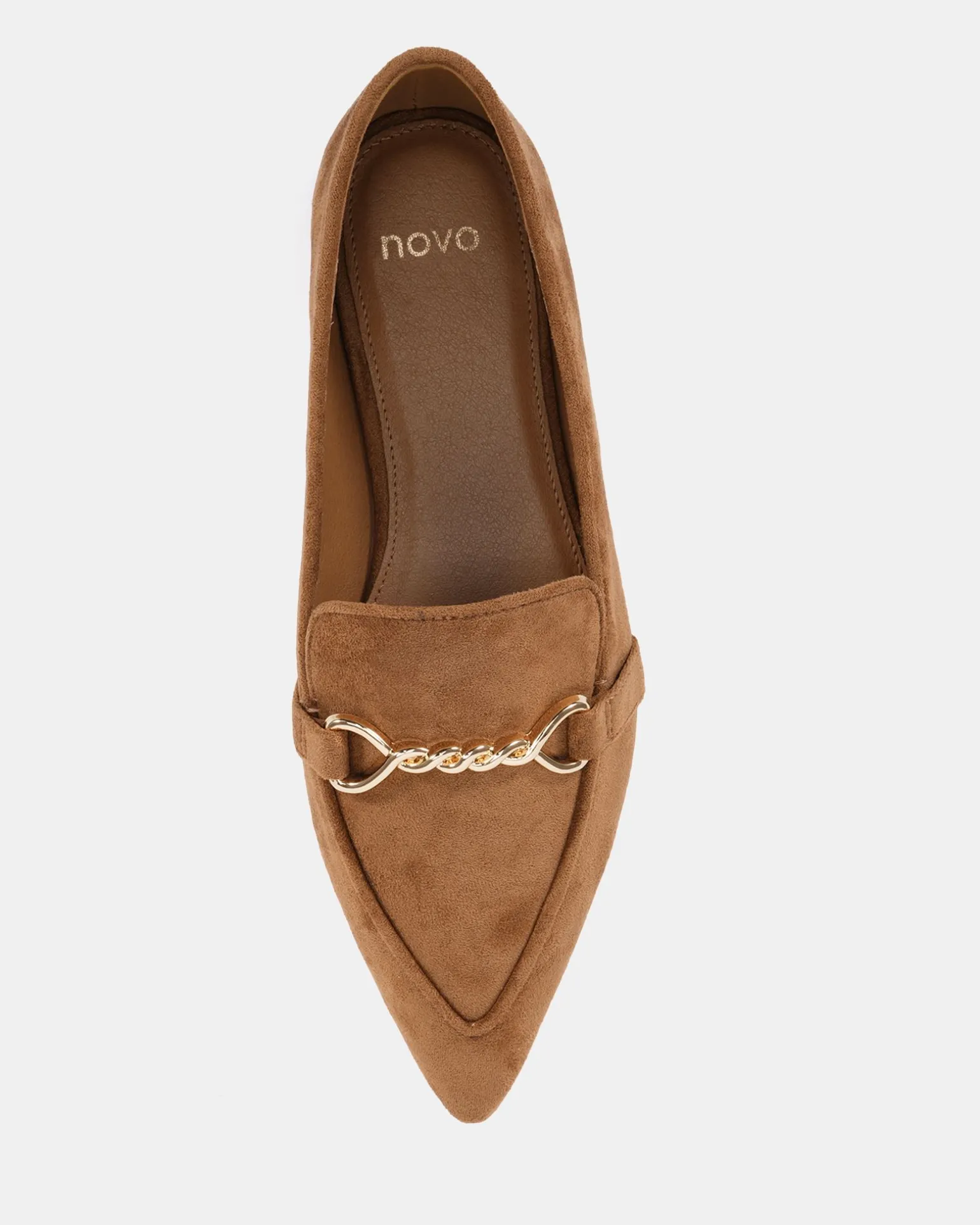 CLEVE Caramel Suede Ballet Flats