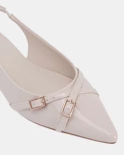 CORDOVA CREAM PATENT Ballet Flats
