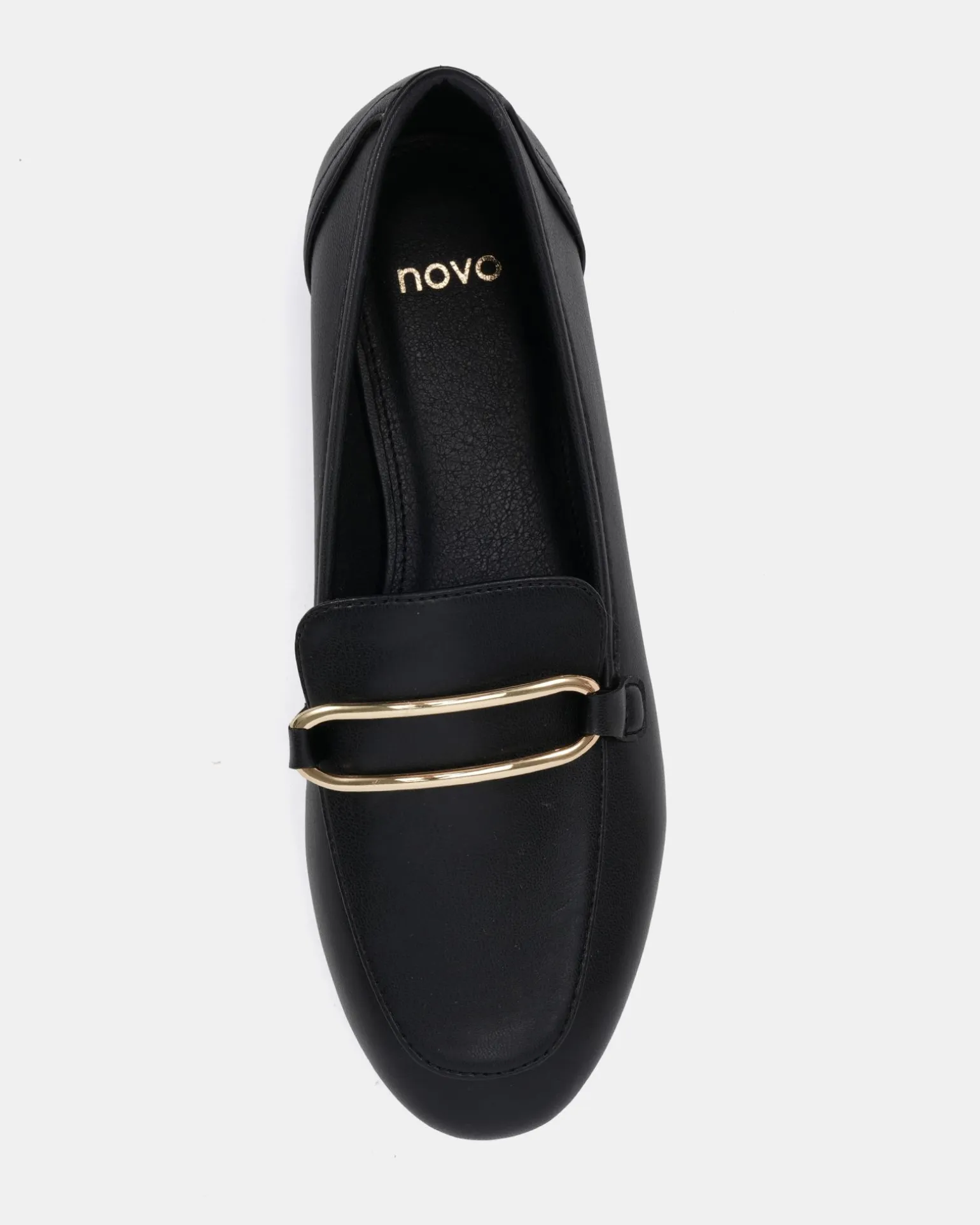 CORRIE Black Smooth Loafers