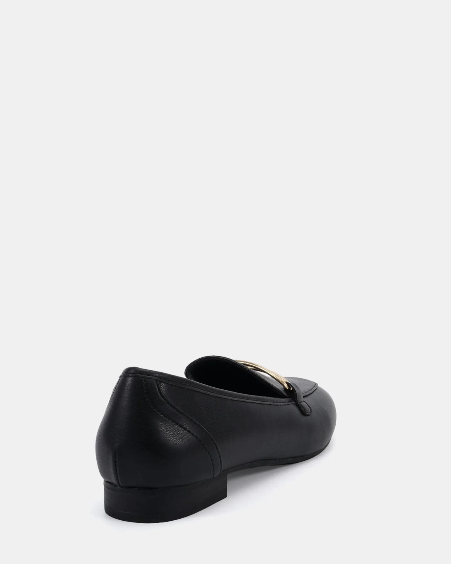 CORRIE Black Smooth Loafers