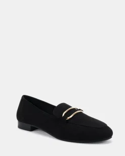 CORRIE Black Suede Loafers
