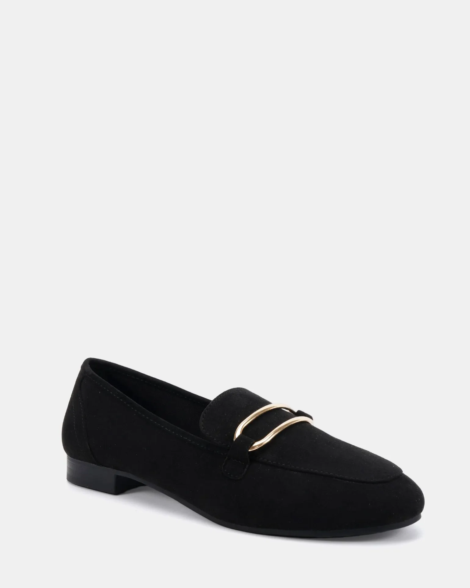CORRIE Black Suede Loafers