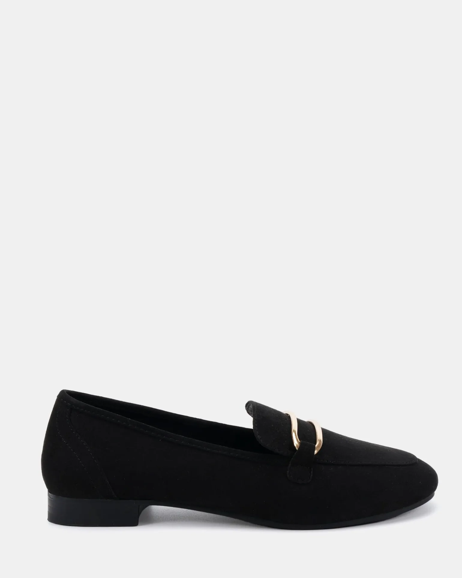 CORRIE Black Suede Loafers