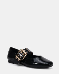 COTILLION Black Patent Ballet Flats