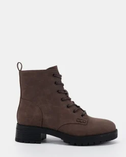 DARRELL Espresso Nubuck Heeled Boots