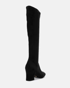 DASHIELL Black Suede Long Boots