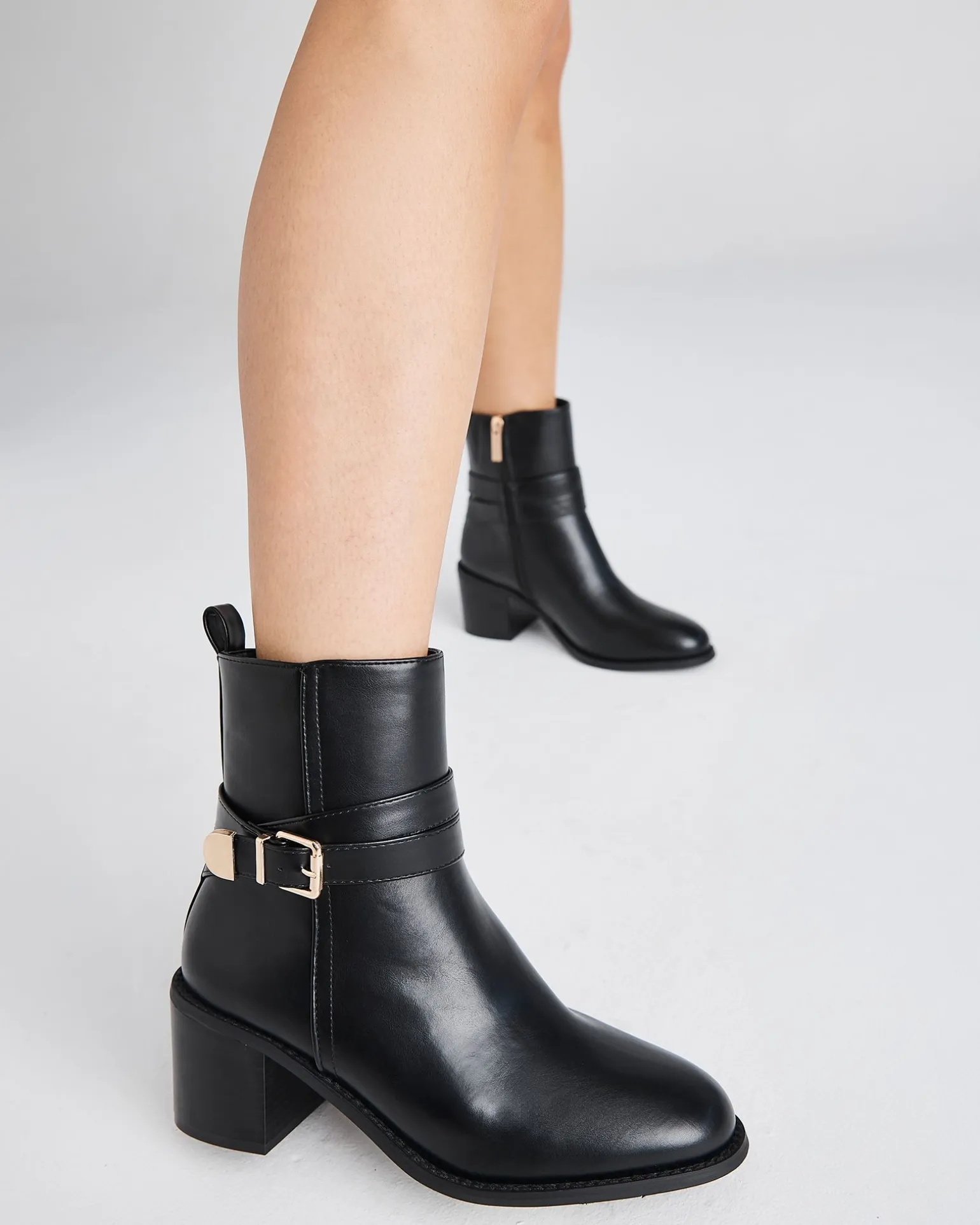 DESIRAE BLACK Heeled Boots