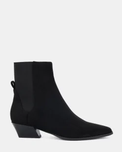 DESTA Black Suede Ankle Boots
