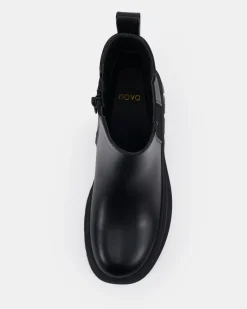 DOMINIQUE BLACK Slip On Boots