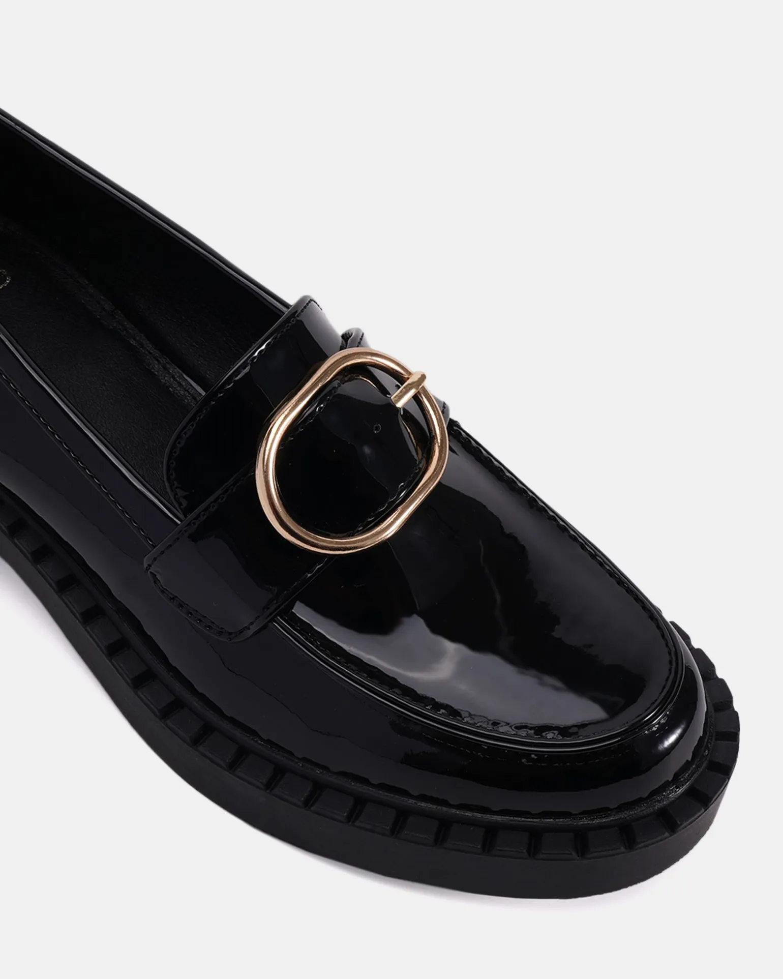 ELMORE Black Patent Loafers