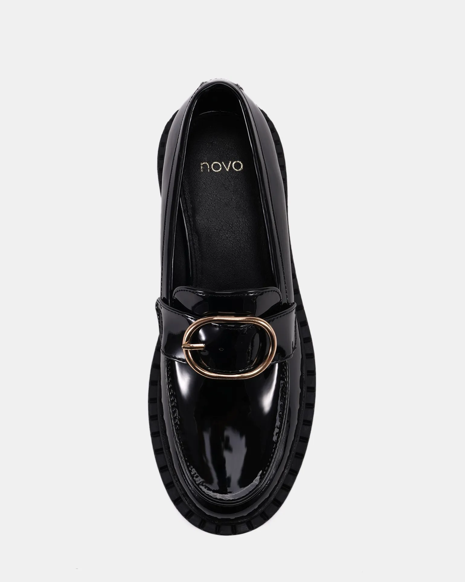 ELMORE Black Patent Loafers