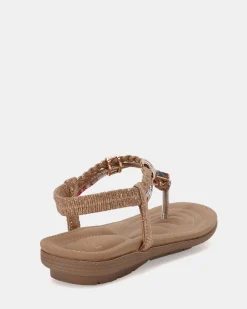 ELSANDY GOLD Strappy Sandals