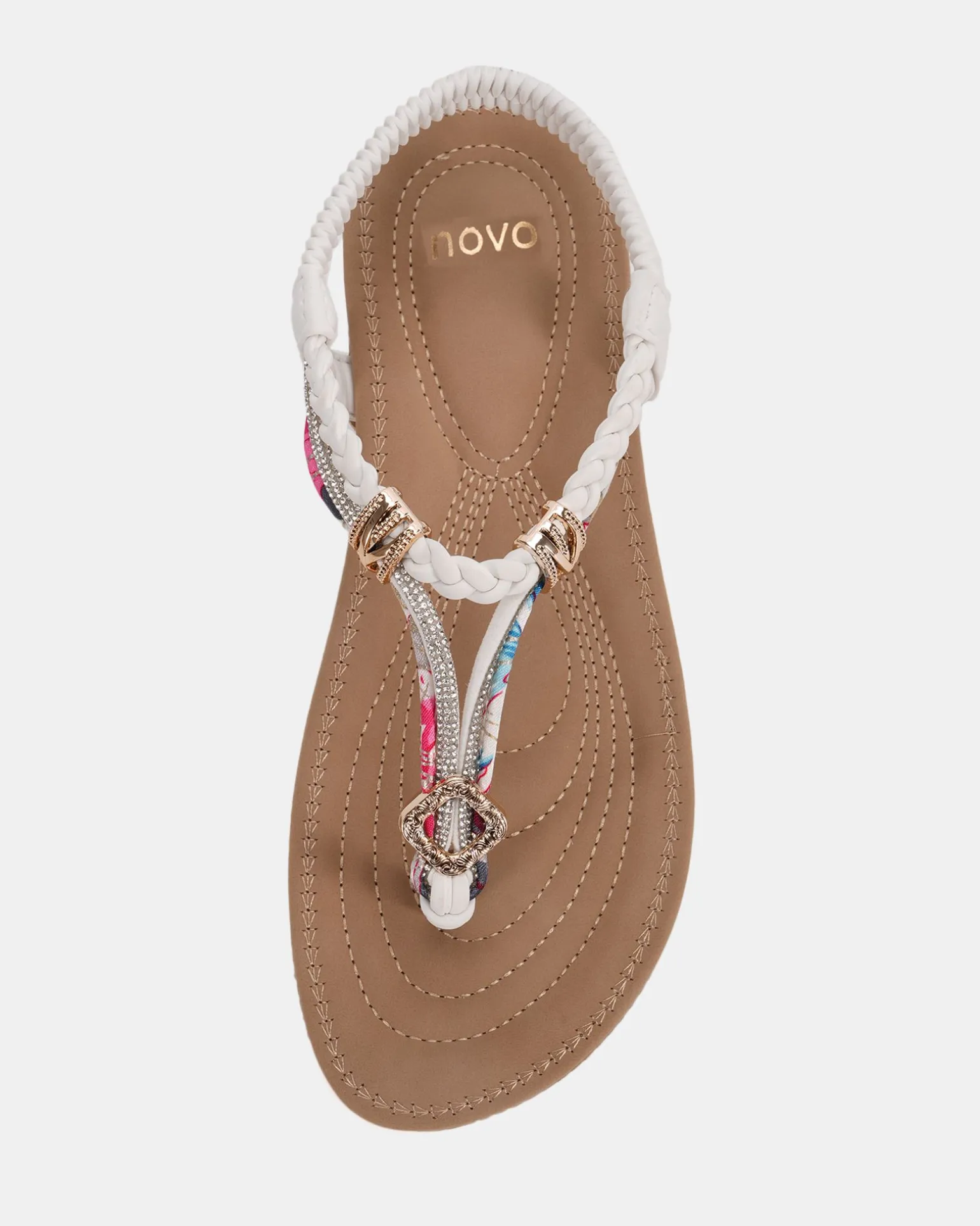 ELSANDY WHITE Strappy Sandals