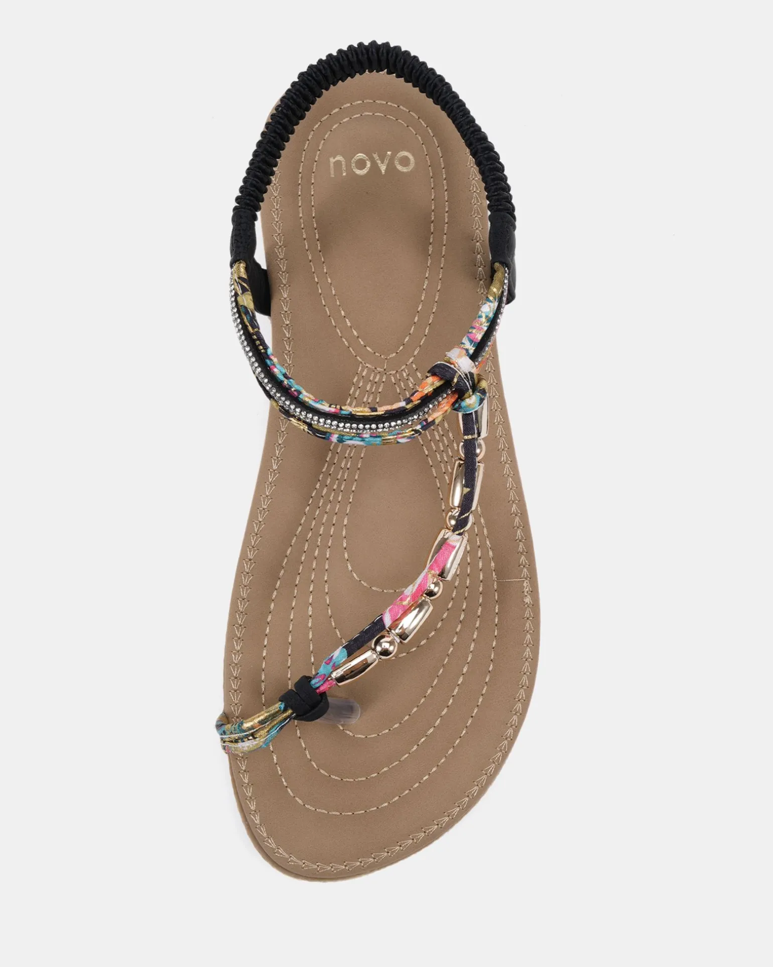 ELSUNNY BLACK Strappy Sandals