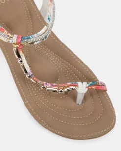 ELSUNNY WHITE Strappy Sandals
