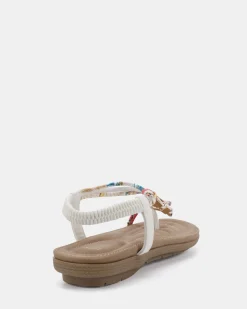 ELSUNNY WHITE Strappy Sandals