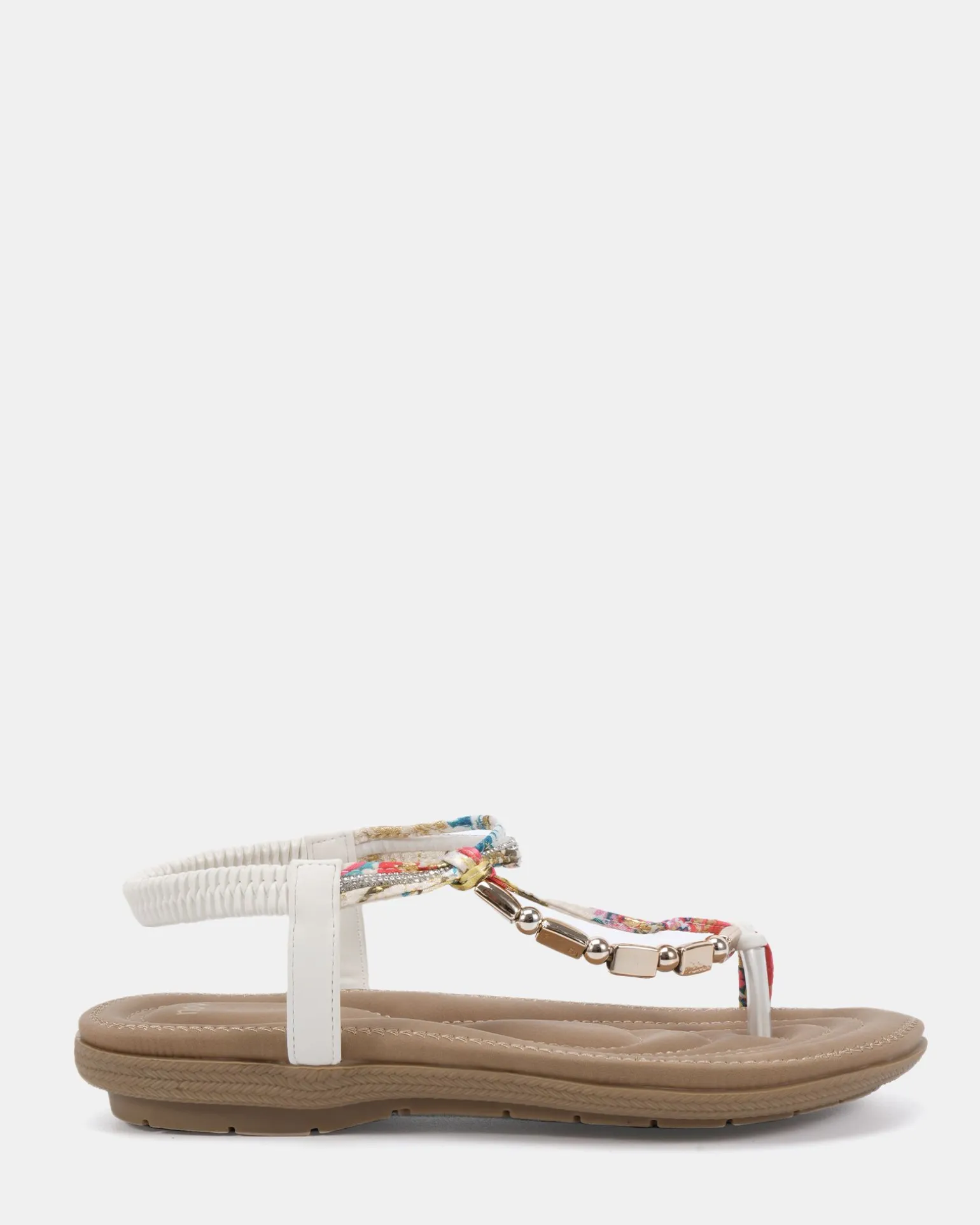 ELSUNNY WHITE Strappy Sandals