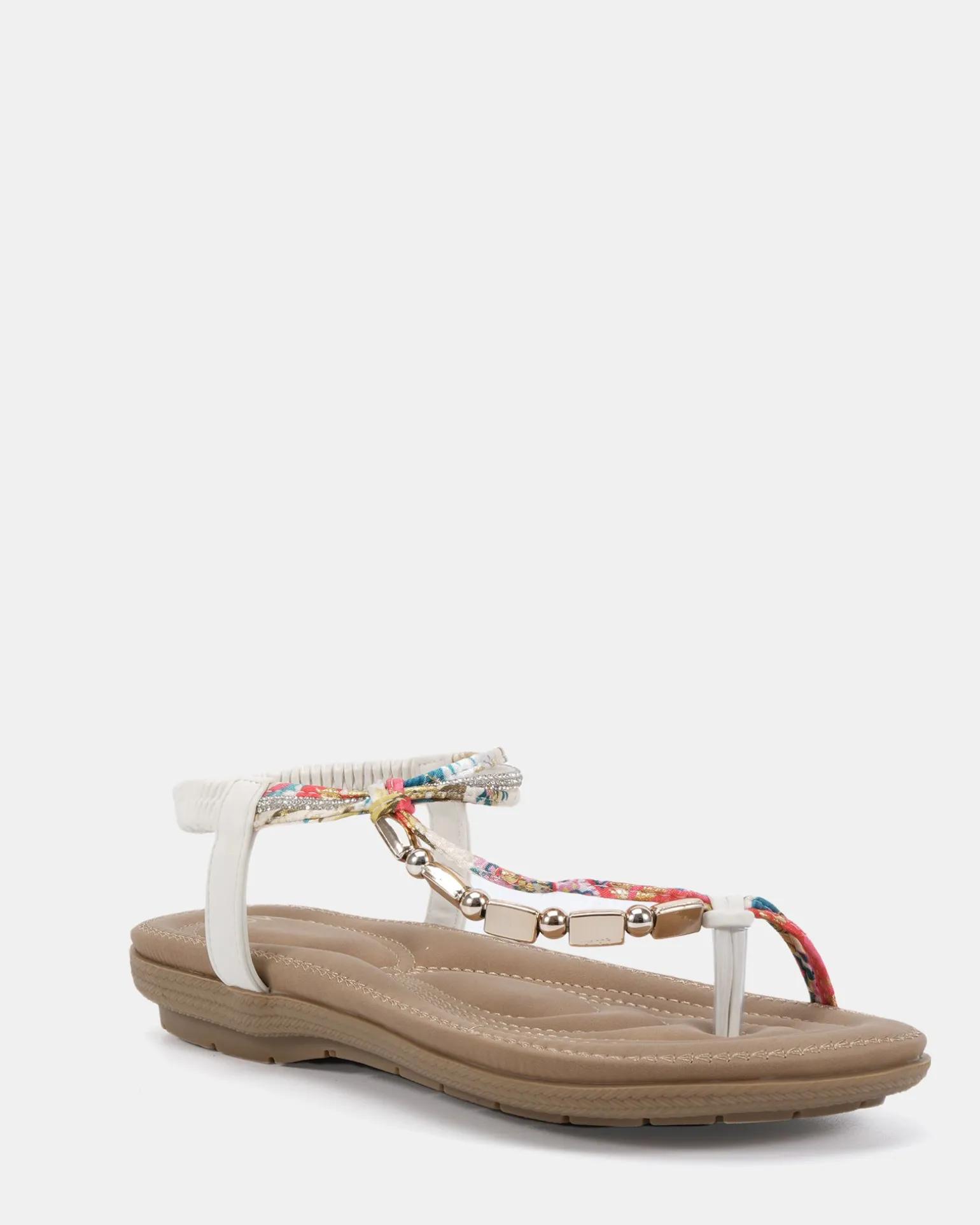 ELSUNNY WHITE Strappy Sandals