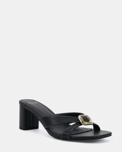FINNEGAN BLACK Block Heels