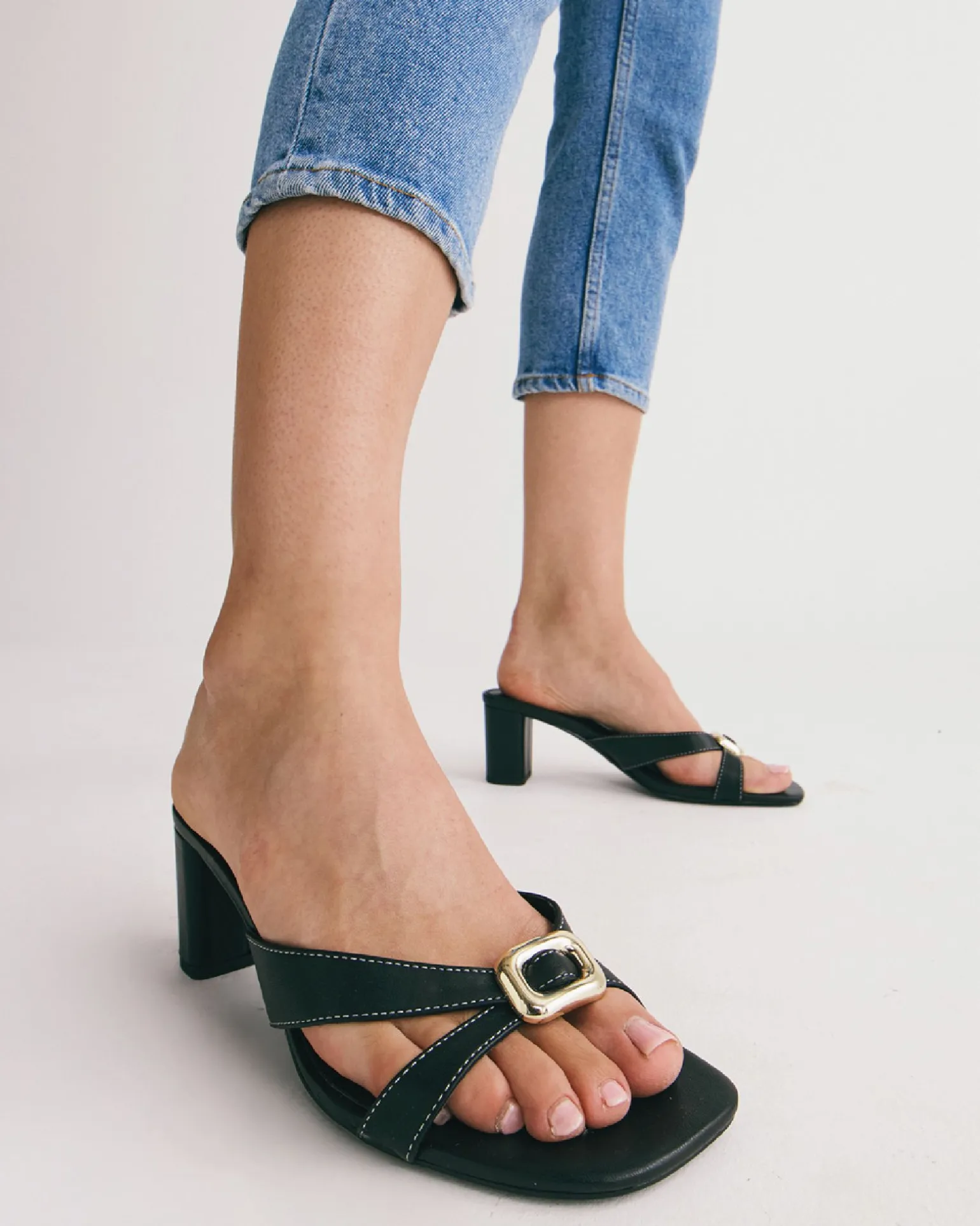FINNEGAN BLACK Block Heels