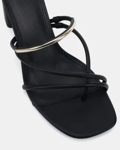 FUMING BLACK Mules