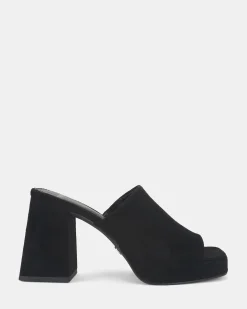 FUTURA BLACK Open Toe Heels
