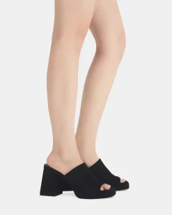 FUTURA BLACK Open Toe Heels