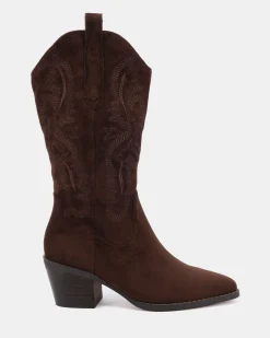 HALLOW ESPRESSO SUEDE Long Boots