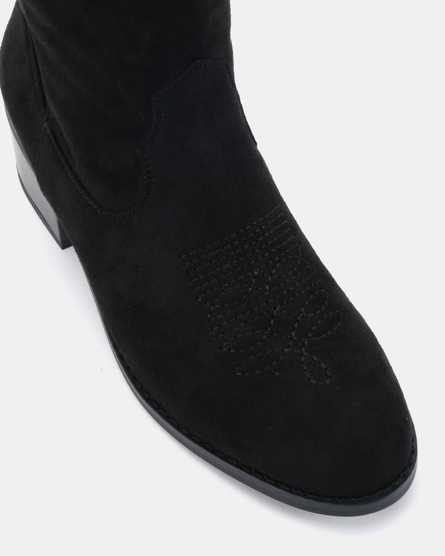 HARLAN Black Suede Long Boots